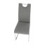 Židle, látka šedá / ekokůže bílá / chrom, Izma DOPRODEJ*