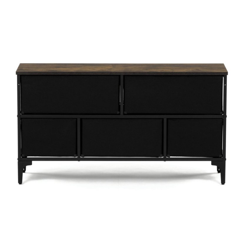 Komoda 103x30x56cm, mdf, vícebarevná, AUK-W2103 BK