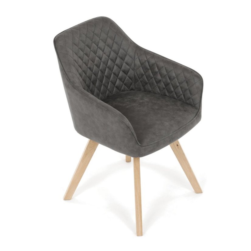 Jídelní židle, černá, látka vintage, DCH-435 BK3