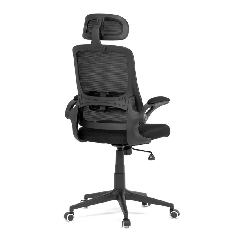 Kancelářská židle, houpací mechanismus, černá síťovina, KA-Q842 BK