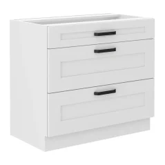 Spodní skříňka LULA 80 D 3S BB, bílá (80 x 82) cm