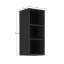 Horní otevřená skříňka ARAKA/MENZO/SIBER 30 G-72 OTW, černá (30 x 71,5) cm