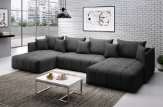 Rozkládací rohová sedačka MARGO U 345x177cm - rozklad a úložný prostor