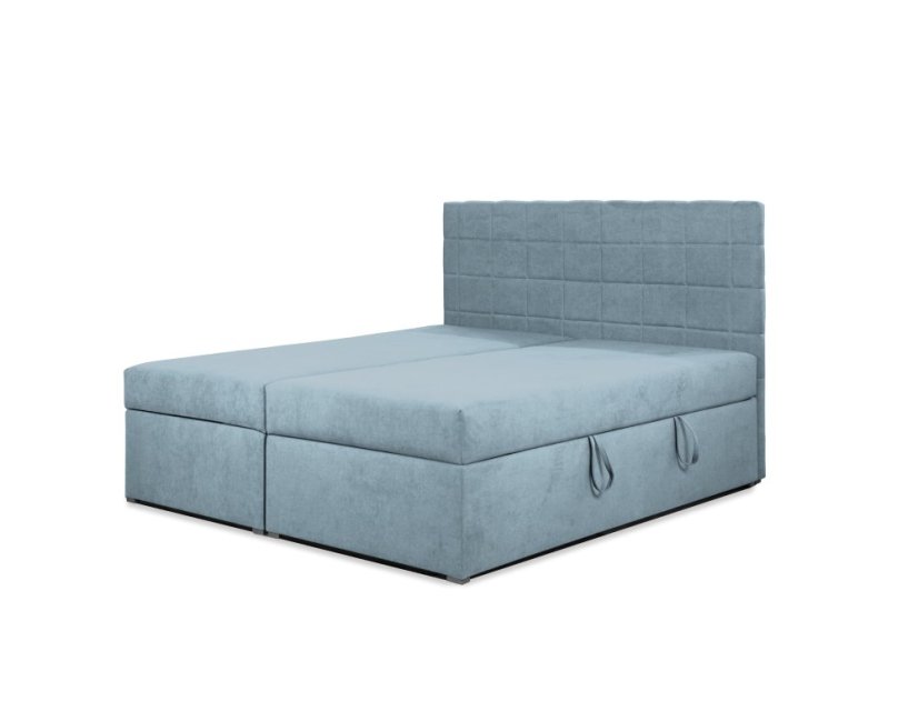 Kontinentální postel Boxspring HORAL SOFT mentolová - Vyberte rozměry: 160 x 200 cm