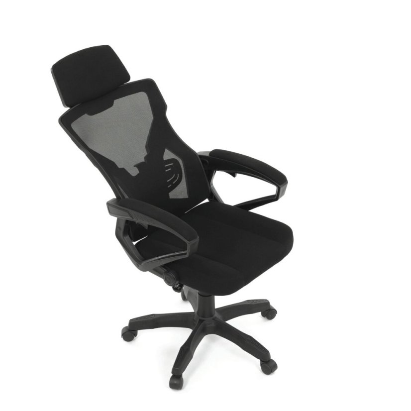 Kancelářské křeslo, výškově nastavitelná, černá látka, KA-R223 BK