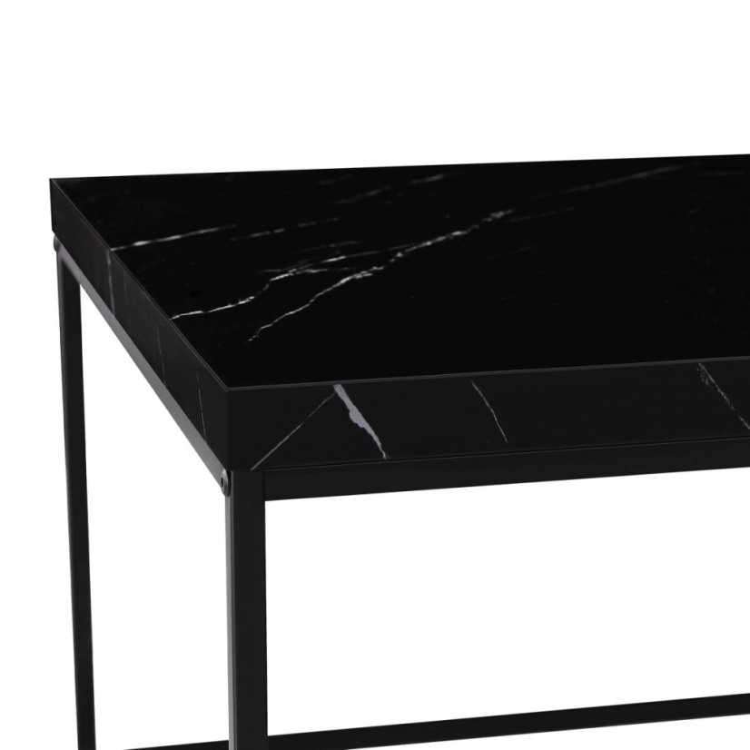 Konferenční stolek 110x60x45cm, mdf, mramor, CT-V2011 BK - Barva: černá#eup349674euv1