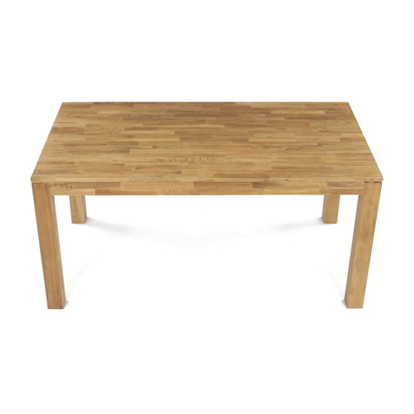 Jídelní stůl 160x90x75, masiv dub bílý, povrchová úprava olejem, nohy 8x8 cm