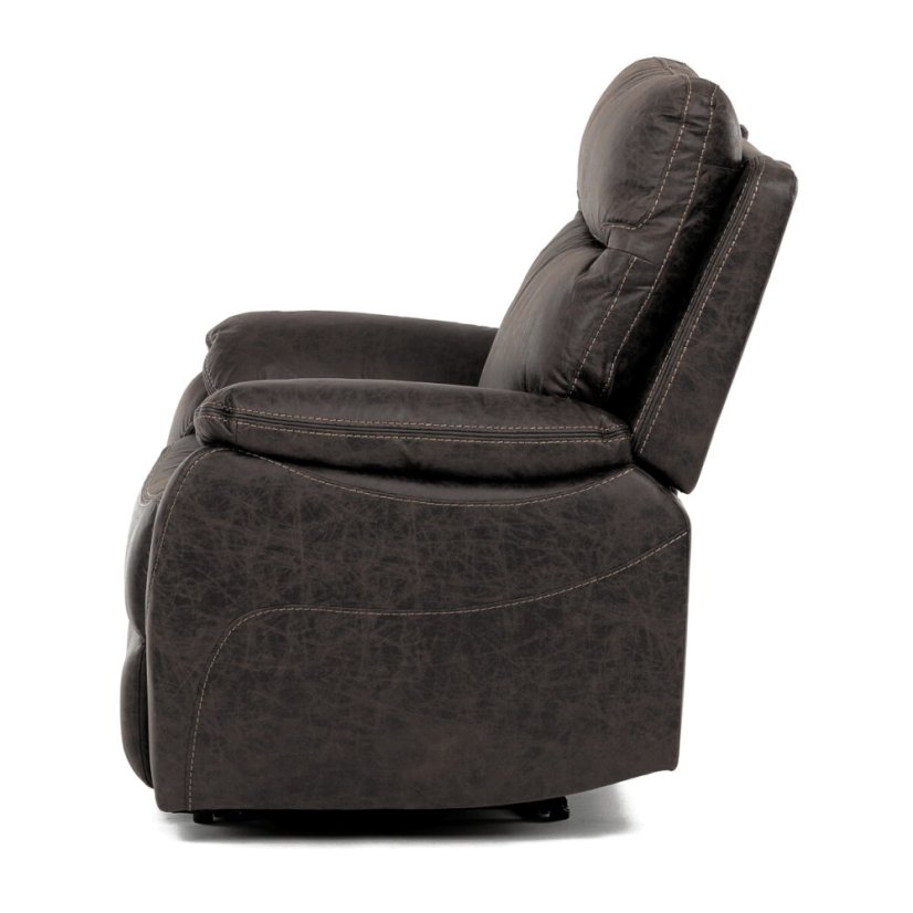 TV a relaxační křeslo s manuálním ovládáním, potah coffee látka v dekoru vintage