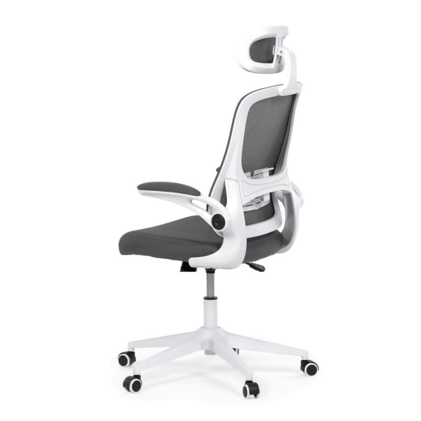 Kancelářská židle, houpací mechanismus, šedá síťovina, KA-Q843 GREY