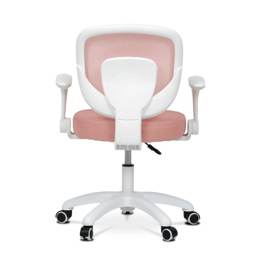 Dětská židle, výškově nastavitelná, růžová síťovina, KA-K1062 PINK
