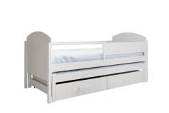 Dvoulůžková dětská postel Olen 200x90 s matrací – bílá (96 x 88) cm