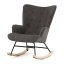Houpací křeslo, šedá, látka, AK-373 GREY2