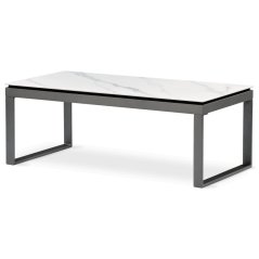 Konferenční stolek 121x61x45cm, slinutá keramika, mramor, AHG-284 WT