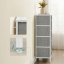 Komoda 45x30x92cm, mdf, šedá, AUK-E1031 GREY - Barva: bílá#eup349561euv2