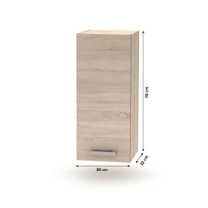 Horní skříňka NOVA PLUS NOPL-002-OH, dub sonoma (30 x 70) cm
