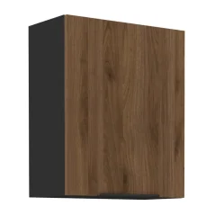 Horní skříňka MENZO 60 G-72 1F, ořech okapi/černá (60 x 71,5) cm