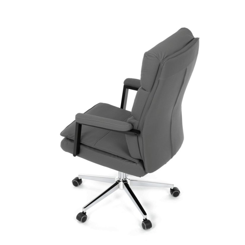 Kancelářské křeslo, houpací mechanismus, šedá ekokůže, KA-D8104 GREY