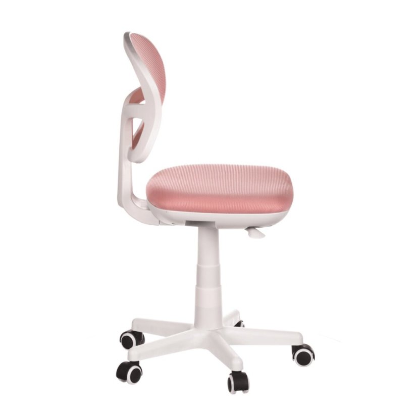 Dětská židle, výškově nastavitelná, růžová síťovina, KA-C801 PINK
