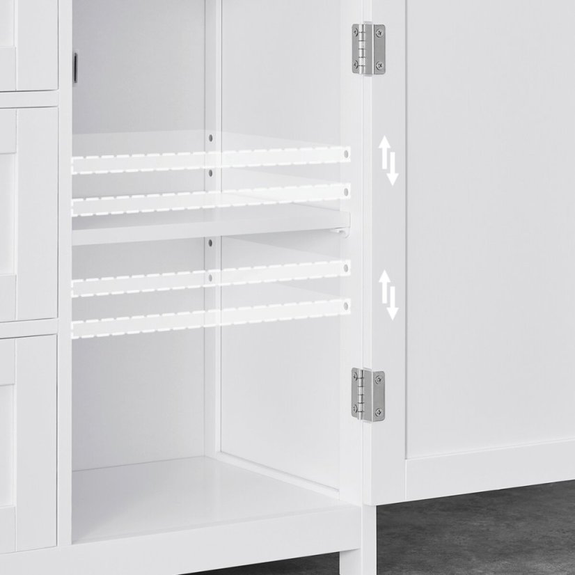 Komoda 60x30x80cm, mdf, bílá, AUK-E1154 WT
