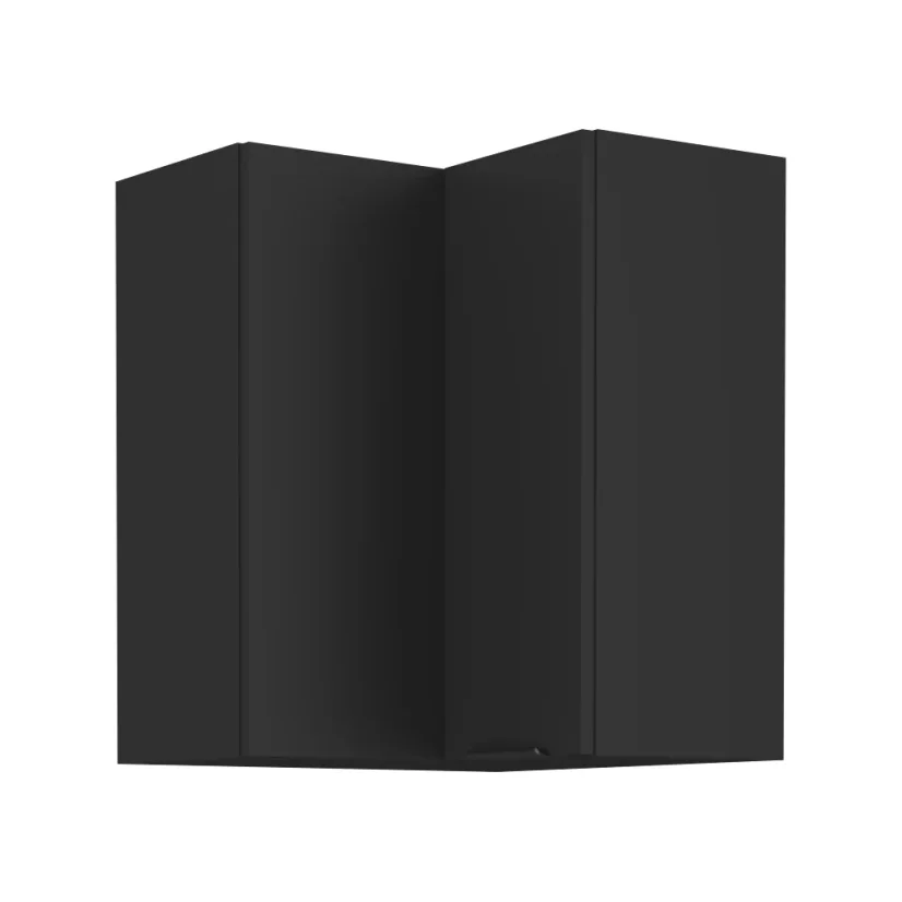 Horní rohová skříňka SIBER 60x60 GN-72 2F, černá