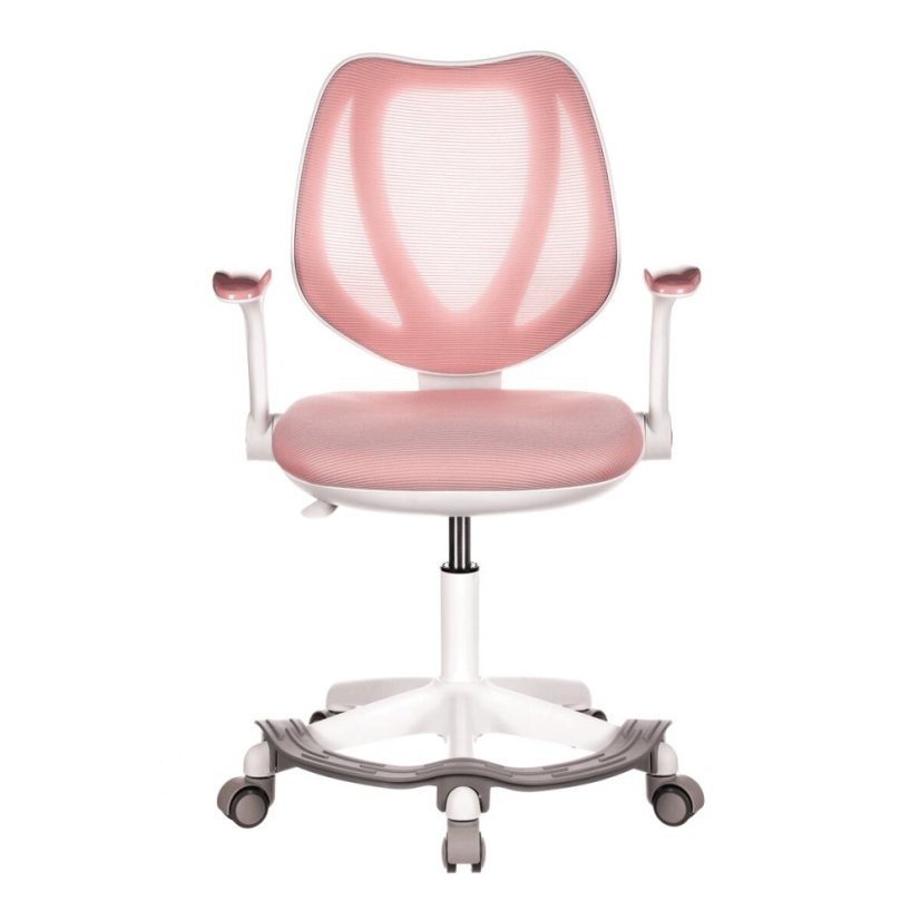 Dětská židle, výškově nastavitelná, růžová síťovina, KA-C806 PINK
