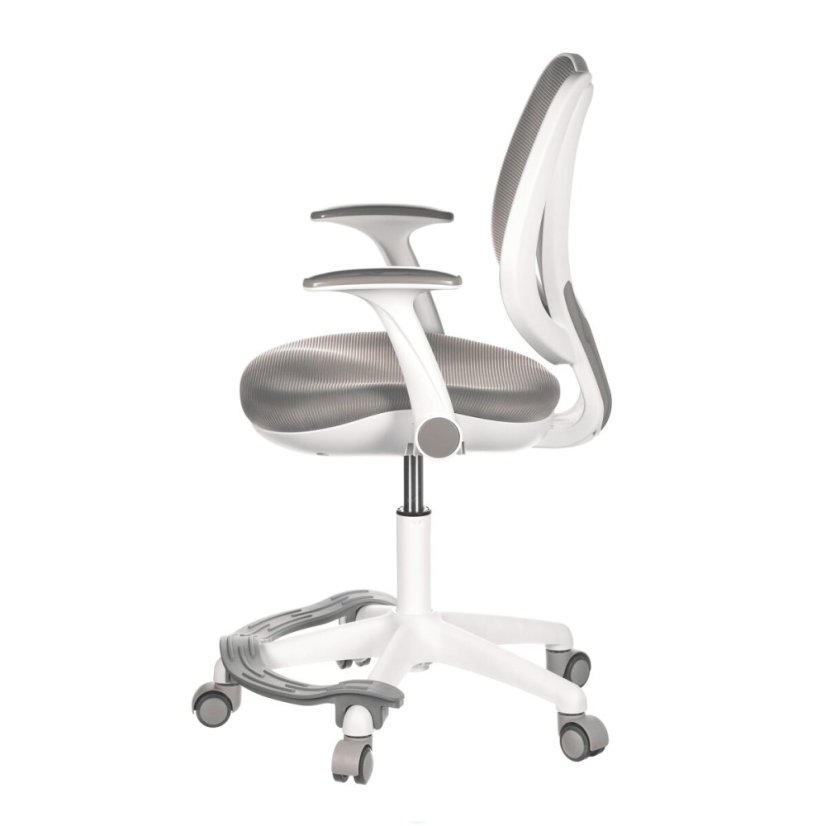 Dětská židle KA-C806 GREY, výškově nastavitelná, šedá síťovina (60 x 51) cm