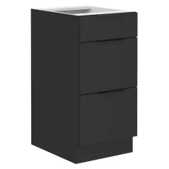 Spodní skříňka SIBER 40 D 3S BB, černá (40 x 82) cm