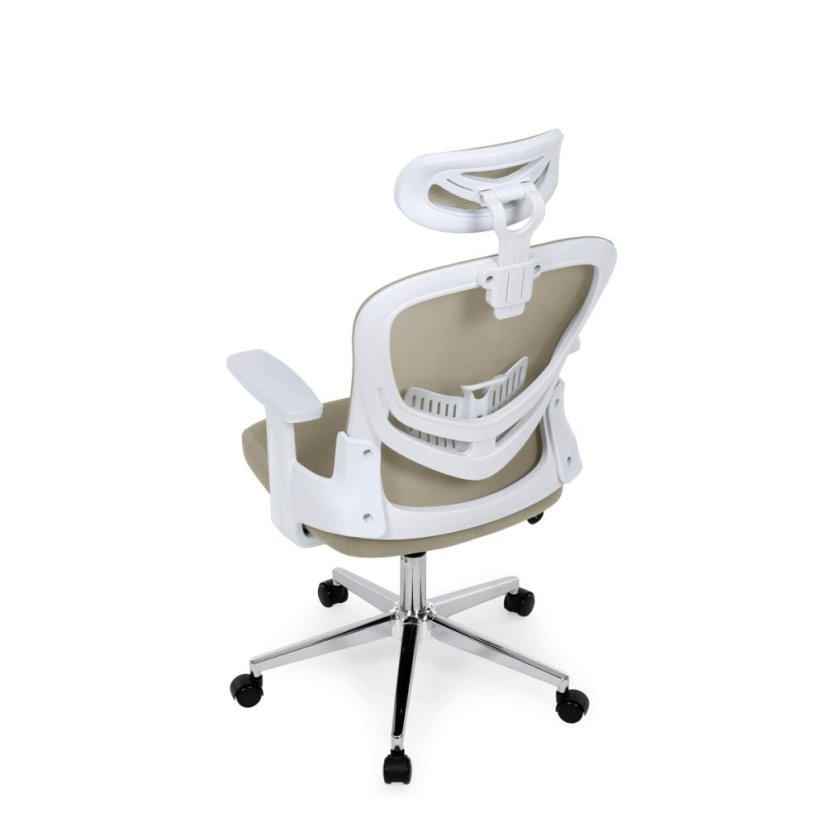 Kancelářská židle, houpací mechanismus, béžová síťovina, KA-K2031 BGE
