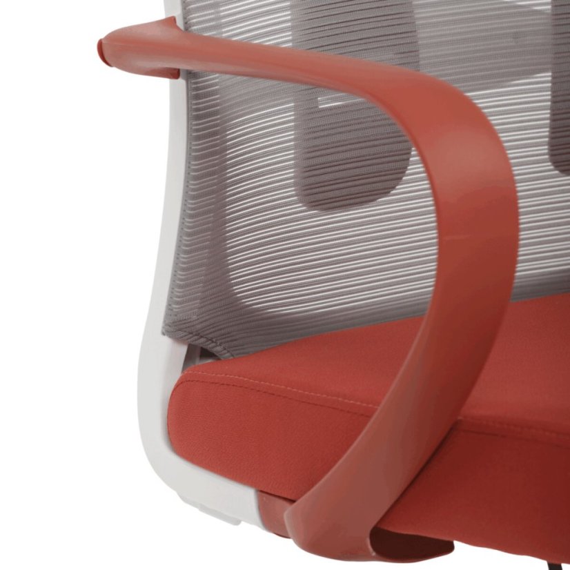 Kancelářská židle, houpací mechanismus, červená látka, KA-S425 RED
