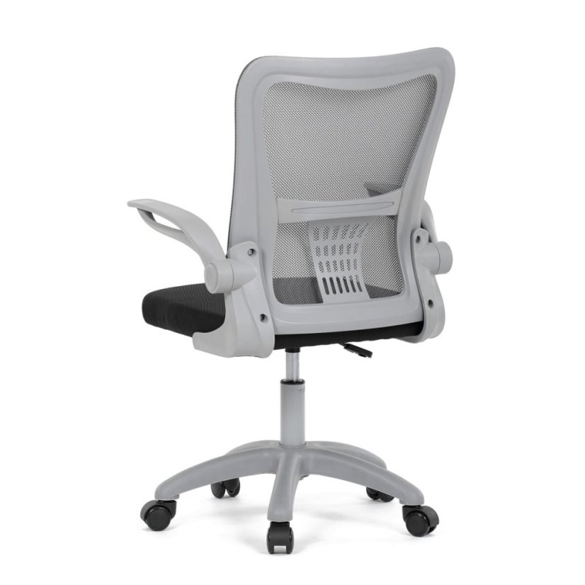 Dětská židle, výškově nastavitelná, šedá síťovina, KA-K2008 GREY