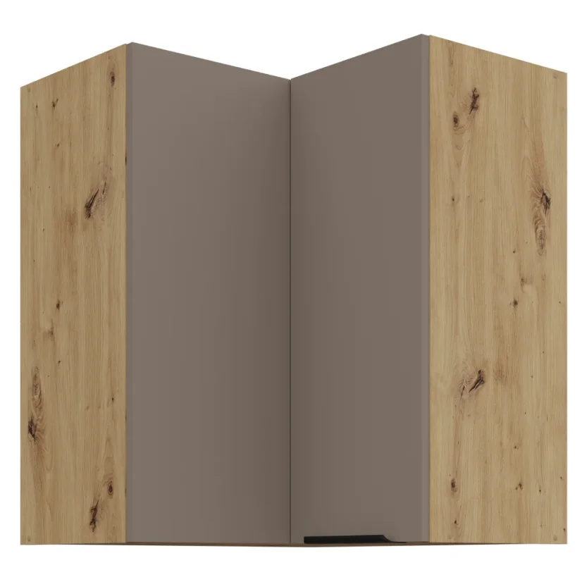 Horní rohová skříňka FRISBO 60x60 GN-72 2F, sandgrau/dub artisan