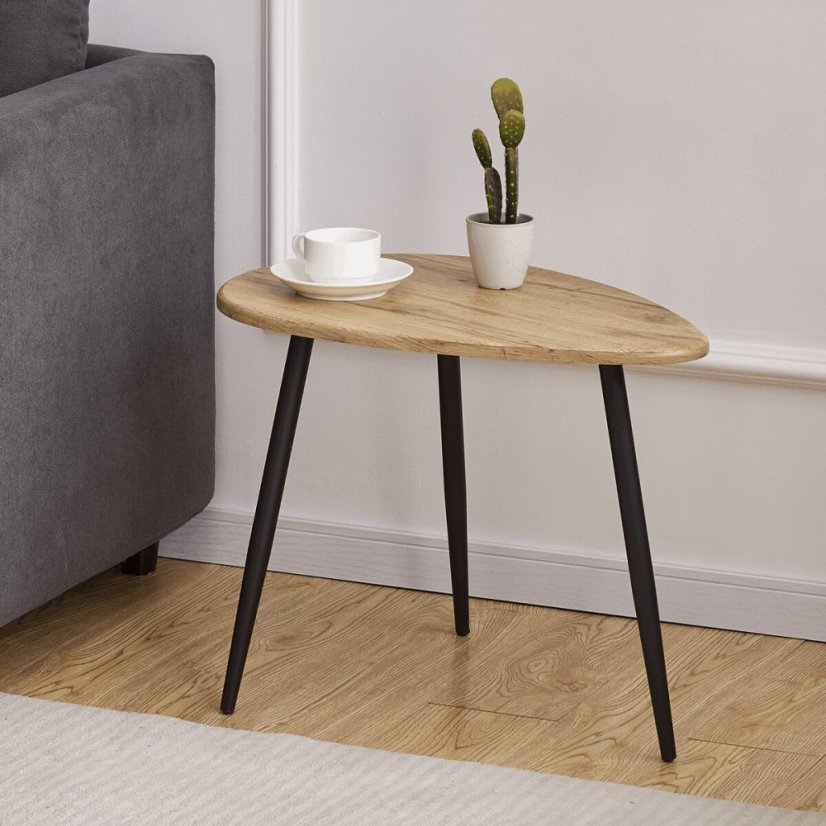 Odkládací stolek 60x40x45cm, mdf, dub, AF-3011 OAK - Dekor: Divoký dub