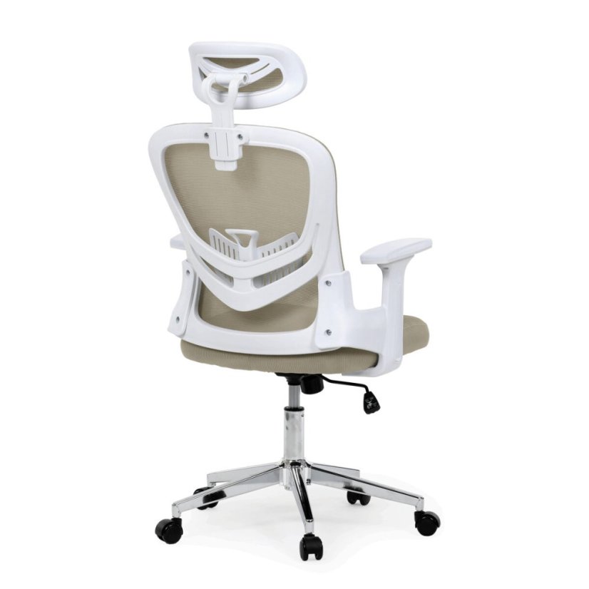 Kancelářská židle, houpací mechanismus, béžová síťovina, KA-K2031 BGE