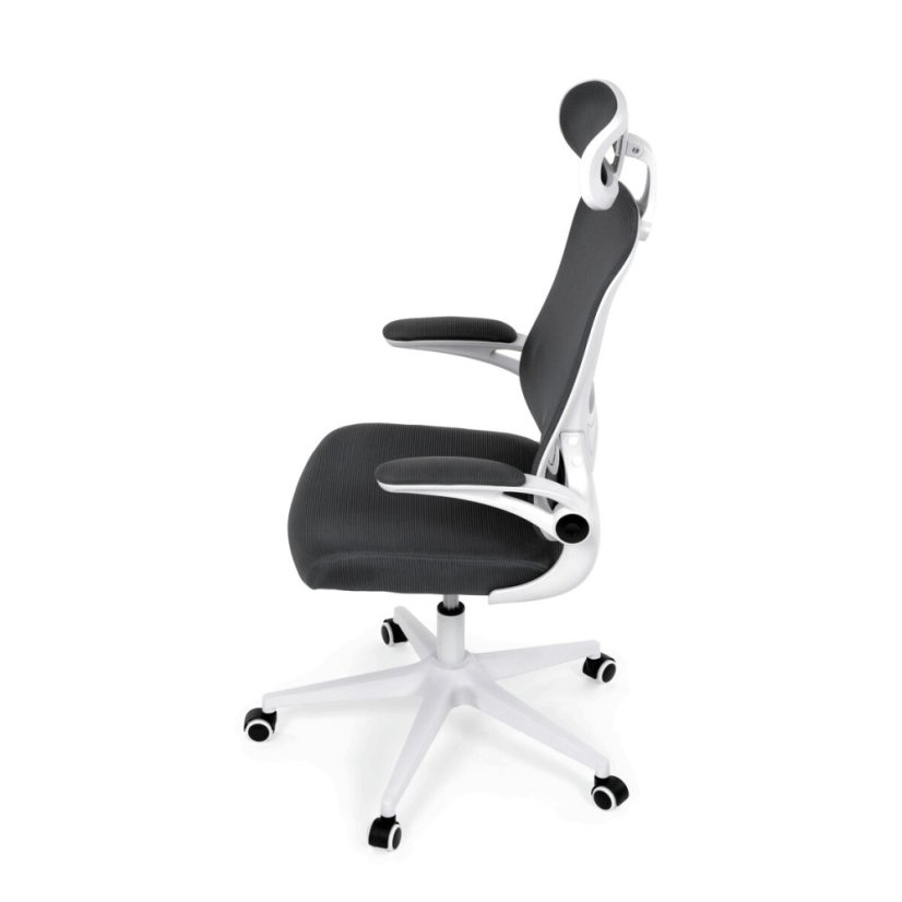 Kancelářská židle, houpací mechanismus, šedá síťovina, KA-Q843 GREY