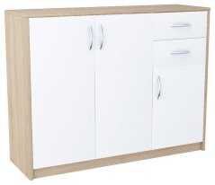 Komoda JULIUS K13D2S dub sonoma/bílá*