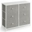 Komoda 80x30x71cm, kov, šedá, AUK-E1032 GREY - Barva: bílá#eup349562euv2