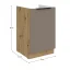 Dřezová skříňka FRISBO 50 ZL 1F BB, sandgrau/dub artisan (50 x 82) cm