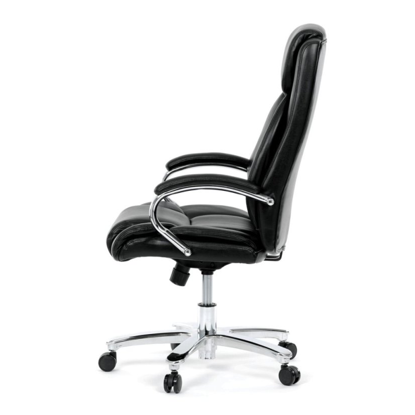Kancelářské křeslo, houpací mechanismus, černá ekokůže, KA-F1385 BK