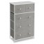 Komoda 56x30x93cm, kov, šedá, AUK-E1051 GREY - Barva: bílá#eup349564euv2