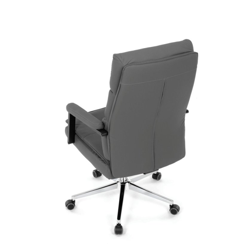 Kancelářské křeslo, houpací mechanismus, šedá ekokůže, KA-D8104 GREY