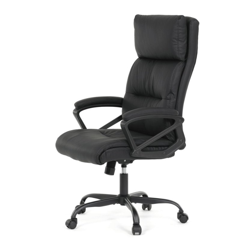 Kancelářské křeslo, houpací mechanismus, černá ekokůže, KA-Y346 BK
