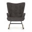 Houpací křeslo, šedá, látka, AK-373 GREY2