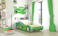 Postel s matracem SPEED 140x70 zelená (74 x 48) cm – matrace v ceně – lůžko je připravené hned po montáži