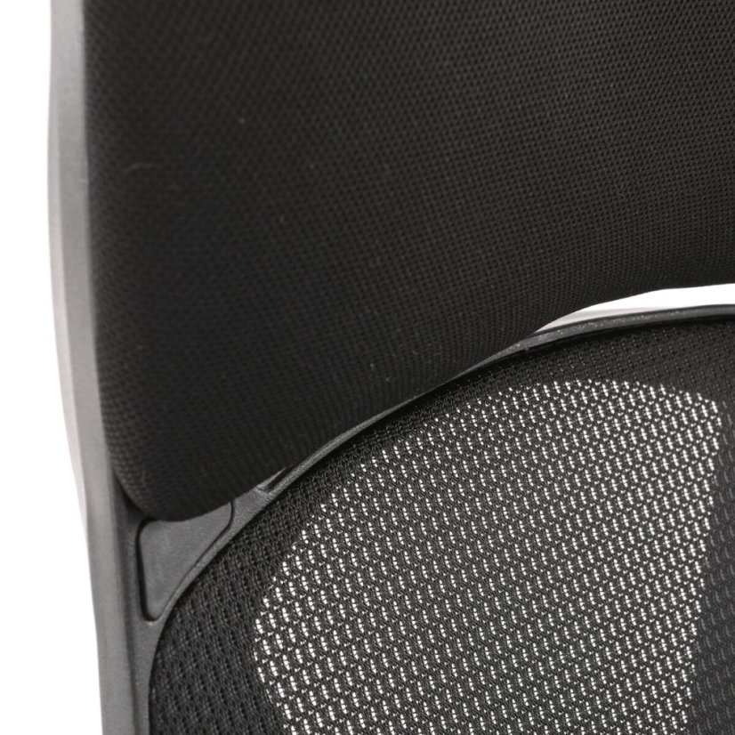 Kancelářská židle, potah černá látka a černá síťovina MESH, PC mech. s aretací