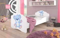 Postel s matrací CASIMO BLUE BEAR 140x70 bílá (78 x 58) cm