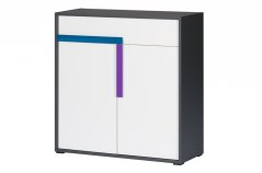 Komoda IKAROS grafit / bílá / borovice avola DOPRODEJ*