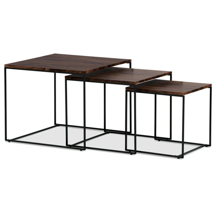 Konferenční stolek 60x60x51cm, mdf, ořech, AF-3008 WAL - Barva: Ořech#eup349255euv1
