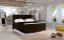 Kontinentální postel Boxspring BRAZIL hnědá ekokůže - Vyberte rozměry: 180 x 200 cm
