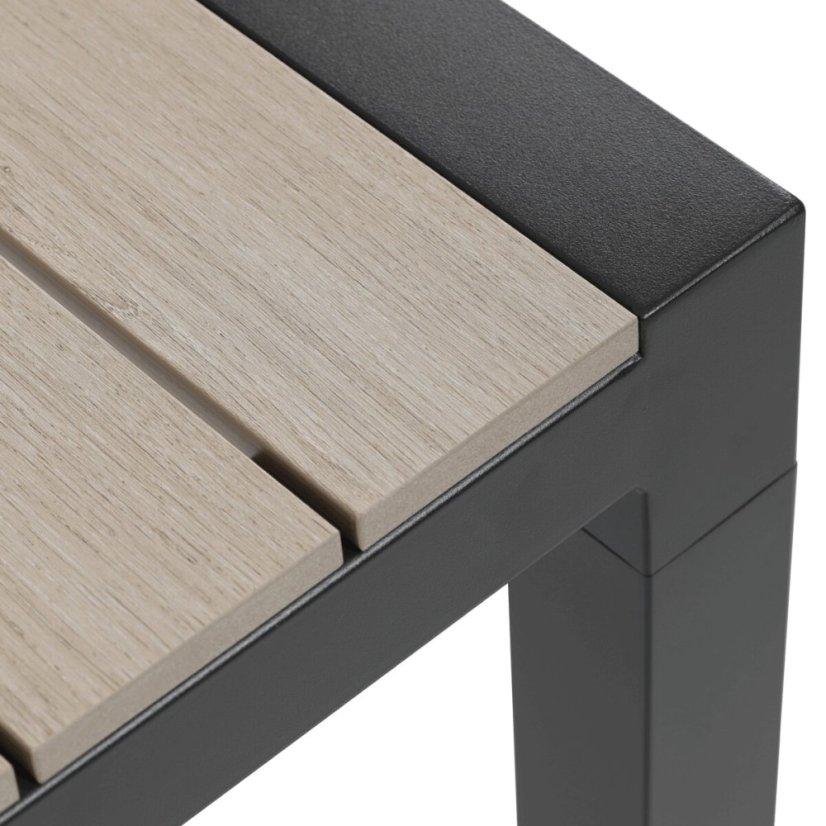 Zahradní stůl 160x90cm, hliník, polywood, černá, AZT-S1514 BK