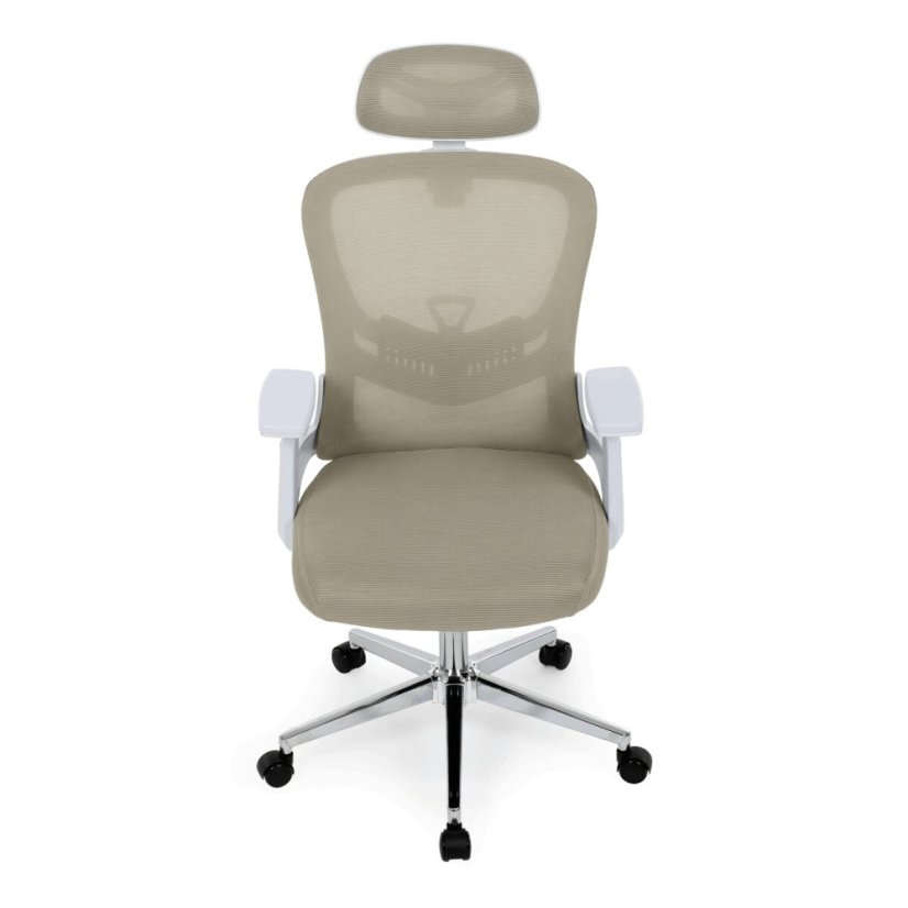 Kancelářská židle, houpací mechanismus, béžová síťovina, KA-K2031 BGE